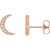 14K Rose Gold 1/10 CTW Natural Diamond Crescent Moon Earrings