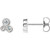 14K White Gold 1/5 CTW Natural Diamond Geometric Cluster Earrings