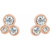 14K Rose Gold 1/5 CTW Natural Diamond Geometric Cluster Earrings