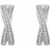 14K White Gold 1/5 CTW Natural Diamond Criss-Cross Hoop Earrings