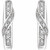 14K White Gold .05 CTW Natural Diamond Hoop Earrings