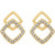 14K Yellow Gold 1/10 CTW Natural Diamond Geometric Earrings