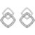 14K White Gold 1/10 CTW Natural Diamond Geometric Earrings