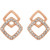 14K Rose Gold 1/10 CTW Natural Diamond Geometric Earrings