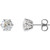 14K White Gold 2 CTW Natural Diamond 6-Prong Stud Earrings