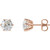 14K Rose Gold 2 CTW Natural Diamond 6-Prong Stud Earrings