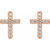 14K Rose Gold 1/10 CTW Natural Diamond Cross Earrings