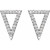 14K White Gold 1/5 CTW Natural Diamond Triangle Earrings