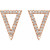 14K Rose Gold 1/5 CTW Natural Diamond Triangle Earrings