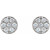 14K White Gold 3/8 CTW Natural Diamond Cluster Earrings