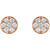 14K Rose Gold 3/8 CTW Natural Diamond Cluster Earrings