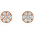 14K Rose Gold 3/8 CTW Natural Diamond Cluster Earrings