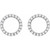 14K White Gold 1/5 CTW Natural Diamond Circle Earrings