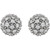 14K White Gold 1/2 CTW Natural Diamond Cluster Earrings