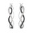 14K White Gold 1/2 CTW Natural Black & White Diamond Hoop Earrings