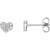 14K White Gold 1/6 CTW Natural Diamond Heart Earrings