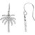 14K White Gold 3/8 CTW Natural Diamond Palm Tree Earrings