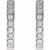 14K White Gold 3/4 CTW Natural Diamond Inside-Outside Hinged Hoop Earrings