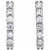 14K White Gold 1 1/4 CTW Natural Diamond J-Hoop Earrings