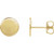 14K Yellow Gold Engravable Disc Earrings