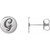 14K White Gold Engravable Disc Earrings