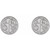 14K White Gold 3-Letter Script Monogram Stud Earrings