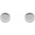 14K White Gold Engravable Rope Earrings