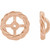 14K Rose Gold 8mm Rope Earring Jackets