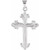 Fleur-de-lis Platinum Cross Pendant