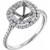 Platinum Diamond Halo Engagement Ring