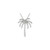Platinum Diamond Palm Tree Necklace