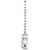 Platinum Beaded Bar Necklace