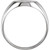 Men's Platinum Solid Oval Signet Ring