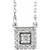 Platinum Diamond Square Halo Necklace