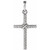 Platinum Rope Cross Pendant