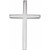 Platinum Stick Style Cross Pendant