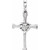 Platinum Heart Diamond Accent Cross