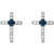 Platinum Gemstone Diamond Cross Earrings