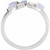Platinum Australian Opal and Diamond Accent Ring