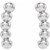 Platinum Dainty Curved Bead Earrings