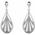 Platinum Geometric Dangle Earrings
