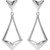 Platinum Dangle Geometric Earrings