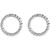 Platinum Rope Circle Earrings