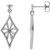 Platinum Vintage Design Dangle Earrings