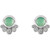 Platinum Chrysoprase & Diamond Earrings