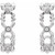Platinum Quatrefoil Hoop Earrings