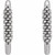 Platinum Beaded "J" Hoop Earrings