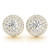 Platinum Double Halo Diamond Earrings