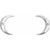 Platinum Diamond Accent Crescent Earrings