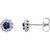 Platinum Sapphire and Diamond Earrings